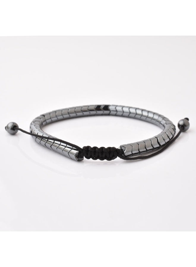 Toby Hematite Gemstone Wave Beads Bracelet – Elegant Unisex Bracelet - Image 3